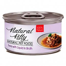 Natural Kitty Broth Tuna & Squid влажный корм для кошек, кусочки в бульоне, ТУНЕЦ И КАЛЬМАРЫ Natural Kitty Broth Tuna & Squid влажный корм для кошек, кусочки в бульоне, ТУНЕЦ И КАЛЬМАРЫ