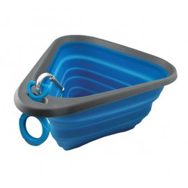 Kurgo Mash&Stash Collapsible Dog Bowl миска складана дорожня з карабіном для собак, синій