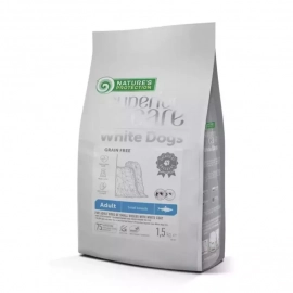 Natures Protection (Нейчез Протекшин) SUPERIOR CARE WHITE ADULT SMALL беззерновой корм для взрослых собак малых пород с белой шерстью, СЕЛЬДЬ