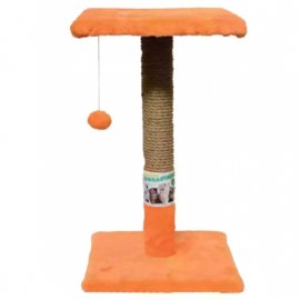 Пухнастики когтеточка с полкой для кошек, рыжий