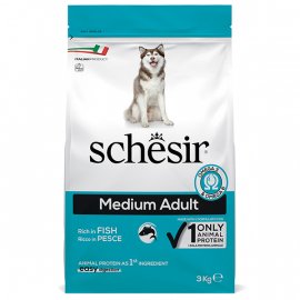 Schesir MEDIUM ADULT FISH сухой монопротеиновый корм для собак средних пород РЫБА