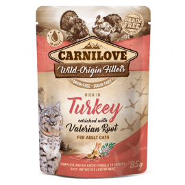 Carnilove Wild-Origin Fillets Cat Turkey with Valerian вологий корм для котів ІНДИЧКА та ВАЛЕР'ЯНА