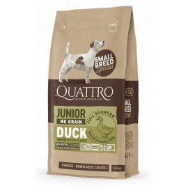 Quattro (Кваттро) Sensitive Care Junior Small Breed Duck сухий корм для цуценят і молодих собак малих порід КАЧКА