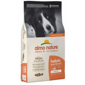 Almo Nature Holistic MAINTENANCE MEDIUM ADULT DOG WITH FRESH SALMON сухой корм для взрослых собак средних пород ЛОСОСЬ