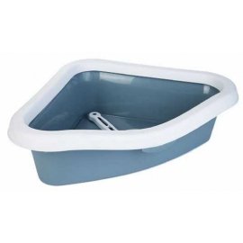 Stefanplast (Стефанпласт) Sprint Corner угловой туалет с бортиком и лопаткой, сине-стальной