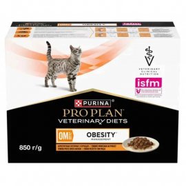 Purina Pro Plan Veterinary Diets OM St/Ox Obesity Management Chicken влажный корм для снижения веса кошек, кусочки в подливе КУРИЦА