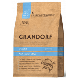 Grandorf (Грандорф) White Fish Adult Medium & Maxi Breeds сухой корм для собак средних и крупных пород БЕЛАЯ РЫБА