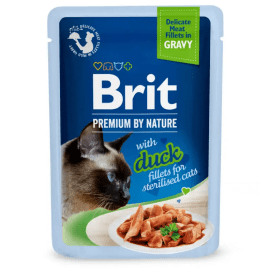 Brit Premium Cat Sterilised Duck Delicate Fillets in Gravy вологий корм для стерилізованих кішок КАЧКА