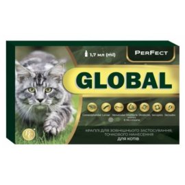 Ветсинтез PerFect Global капли на холку от блох, клещей и гельминтов для кошек