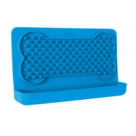 Dexas Snack & Distract - Silicone Licking Mat силіконовий килимок для ласощів та лизання, горизонтальний, блакитний