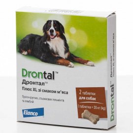 Elanco Drontal Дронтал Плюс ХL для собак великих порід, таблетка від глистів