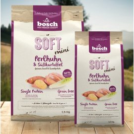 BOSCH (Бош) HPC Soft Mini Perlhuhn & Subkartoffel беззерновой полувлажный корм для собак мелких пород ЦЕСАРКА И БАТАТ