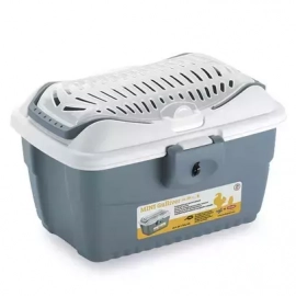 Stefanplast (Стефанпласт) GULLIVER MINI переноска для тварин, ПЛАСТИК білий / сіро-блакитний