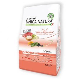 Gheda Unica Natura Unico Maxi Lamb, Rice and Horse Beans сухой корм для взрослых собак больших пород БАРАНИНА, РИС И ФАСОЛЬ