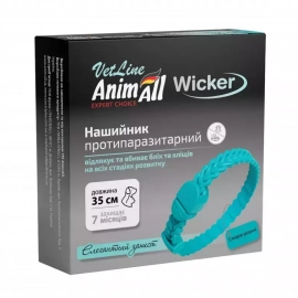 AnimAll VetLine Wicker нашийник від бліх і кліщів для собак і кішок, смарагдовий