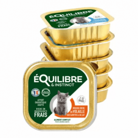 eQuilibre & Instinct POULTRY, CARROT & MILK консерви для кошенят, мус ПТИЦЯ, МОРКВА та МОЛОКО