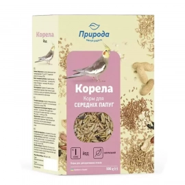 Природа Корела Йод - Корм для средних попугаев, 500 г