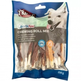 Trixie Denta Fun CHEWING ROLLS MIX лакомства для собак микс с говядиной, ягненком и курицей