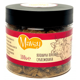 Mavsy Ласощі для собак і котів, сублімовані ЯЛОВИЧА ПЕЧІНКА