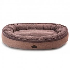 Harley & Cho DONUT SOFT TOUCH BROWN овальный лежак для собак, коричневый Harley & Cho DONUT SOFT TOUCH BROWN овальный лежак для собак, коричневый