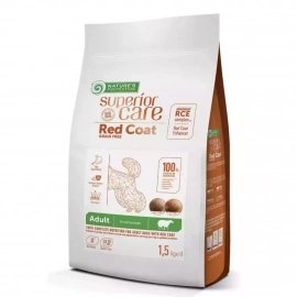 Natures Protection (Нейчез Протекшин) SUPERIOR CARE RED COAT ADULT SMALL BREEDS беззерновой корм для собак малых пород с рыжей шерстью, ЯГНЕНОК