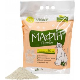 Мафін Дрібний - бентонітовий наповнювач, що комкується, для котячого туалету