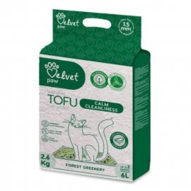 Velvet Paw Tofu Calm Cleanliness Forest Greenery гороховый наполнитель для кошек успокаивающий ЛЕСНАЯ ЗЕЛЕНЬ
