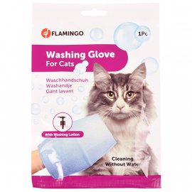 Flamingo WASHING GLOVE CAT влажная рукавица-салфетка для мытья кошек без воды