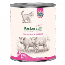 Baskerville Kitten вологий корм для кошенят ТЕЛЯТИНА та ЧОРНИЦЯ