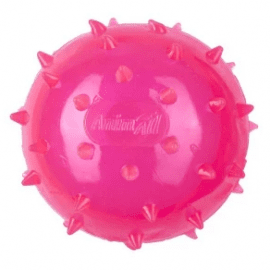 AnimAll Fun іграшка з пищалкою для собак М'ЯЧ З ШИПАМИ, рожевий