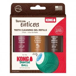 Tropiclean ENTICERS Набор гелей для ухода за полостью рта собак для шарика Kong, ассорти вкусов