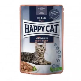 Happy Cat (Хепі Кет) MEAT IN SAUCE CULINARY ATLANTIK SALMON вологий корм для стерилізованих котів шматочки в соусі АТЛАНТИЧНИЙ ЛОСОСЬ