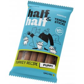Half&Half Tender Sticks Puppy Turkey лакомство мясные палочки для щенков ИНДЕЙКА