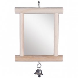Flamingo WOODEN MIRROR іграшка для птахів, дзеркало з дзвіночком