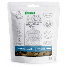 Natures Protection (Нейчез Протекшин) Superior Care White Dogs Immune Health лакомство для имунитета собак с белой шерстью СЕЛЬДЬ