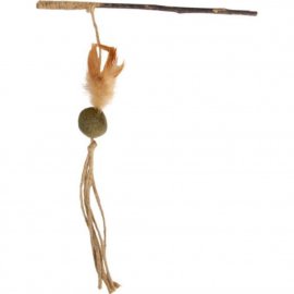 Camon (Камон) Іграшка для кішок з котячою м'ятою ВУДКА МАТАТАБІ З ПІР'ЯМИ ТА КУЛЬКОЮ