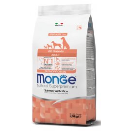 Monge Dog Monoprotein Adult All Breeds Salmon & Rice сухий монопротеїновий корм для собак всіх порід ЛОСОСЬ та РИС