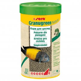 Sera GRANUGREEN NATURE корм для травоядных цихлид, гранулы