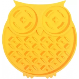 WahoPet Licky Mat миска для повільного годування СОВА, жовтий
