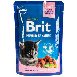 Brit Premium Kitten White Fish консервы для котят, кусочки в соусе БЕЛАЯ РЫБА