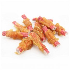 Селянські Смаколики Лакомство для собак ПАЛОЧКИ с КУРИЦЕЙ и КРАБОМ