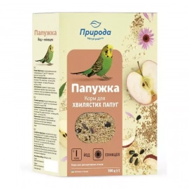 Природа Папужка Йод + Ехінацея - Корм для хвилястих папуг, 500 г