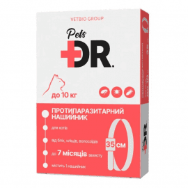 Dr.Pets (Доктор Петс) Ошейник от блох и клещей для кошек, серый