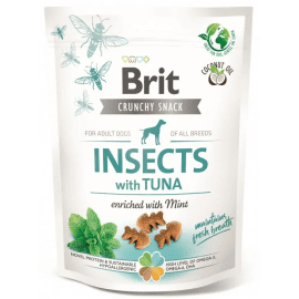 Brit Care Dog Crunchy Cracker Insects, Tuna & Mint лакомство для свежего дыхания собак НАСЕКОМЫЕ, ТУНЕЦ и МЯТА