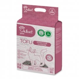 Velvet Paw Tofu Effective Hygiene Bamboo Charcoal, Oolong Tea & Sakura гороховий наповнювач для котів ВУГІЛЛЯ, ЧАЙ та САКУРА