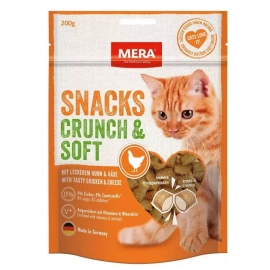 Mera (Мера) Snacks Crunch & Soft Huhn & Käse снеки для котів КУРКА та СИР