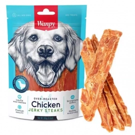 Wanpy (Ванпи) Chicken Jerky Steaks лакомство для собак полоски, ФИЛЕ КУРИНОЕ ВЯЛЕНОЕ
