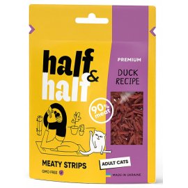 Half&Half Meaty Strips Adult Duck лакомство мясные кусочки для кошек УТКА