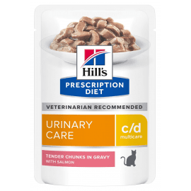 Hill's Prescription Diet c/d Multicare Urinary Care Salmon влажный корм для кошек для здоровья мочевыводящих путей ЛОСОСЬ, пауч