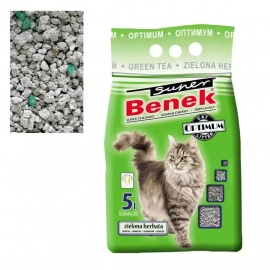 Super Benek (Супер Бенек) OPTIMUM LINE GREEN TEA бентонитовый оптимальний наполнитель для кошачьего туалета АРОМАТ ЗЕЛЕНОГО ЧАЯ